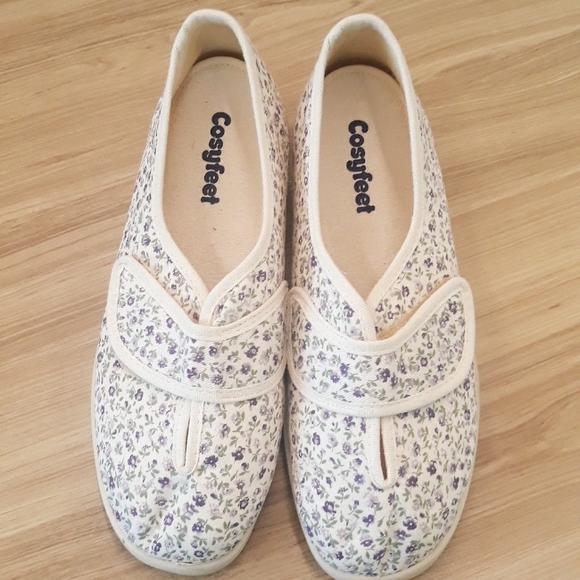 CosyFeet Sally Touch-Fastening Slipper-Shoe - UK 7 / US 9 / 10" Insole - Picture 10 of 13